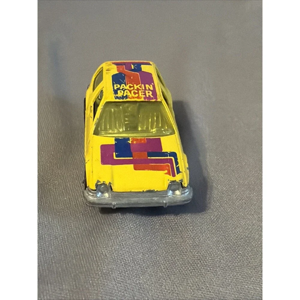 Vintage 1977 Hot Wheels PACKIN PACER Yellow AMC Blackwalls - Mattel Hong Kong